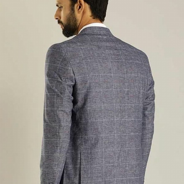 Indian Terrain Checked Single Breasted Casual Blazer