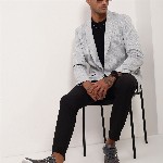 SHOWOFF Notched Lapel Single-Breasted Blazer