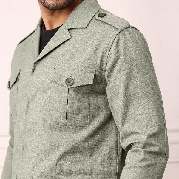 Mr Bowerbird Redloop Power Blazers Single-Breasted Tailored Fit Safari Blazer