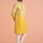 KISAH Men Paisley Embellished Mirror Work Kurta