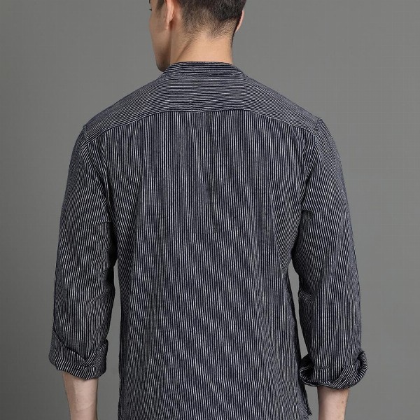 HERE&NOW Striped Cotton Short kurta