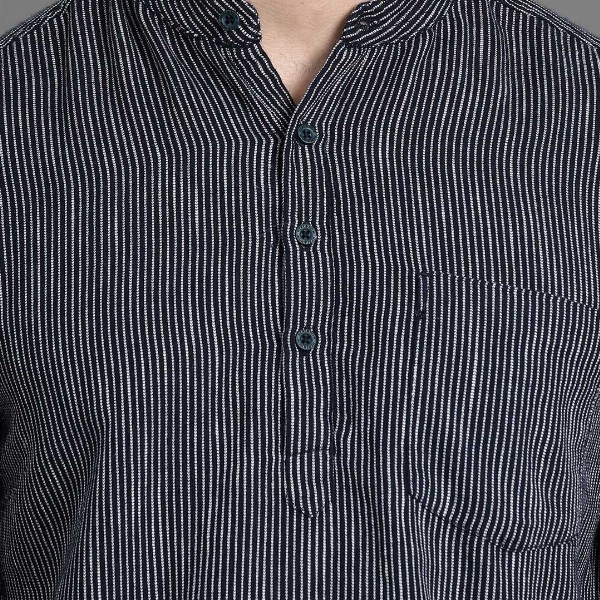 HERE&NOW Striped Cotton Short kurta