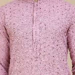 Jompers Men Geometric Embroidered Sequinned Kurta