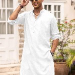 Anouk Men Solid Long Kurta