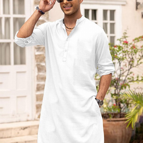 Anouk Men Solid Long Kurta