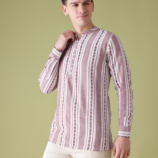 Anouk Woven Design Geometric Kurta