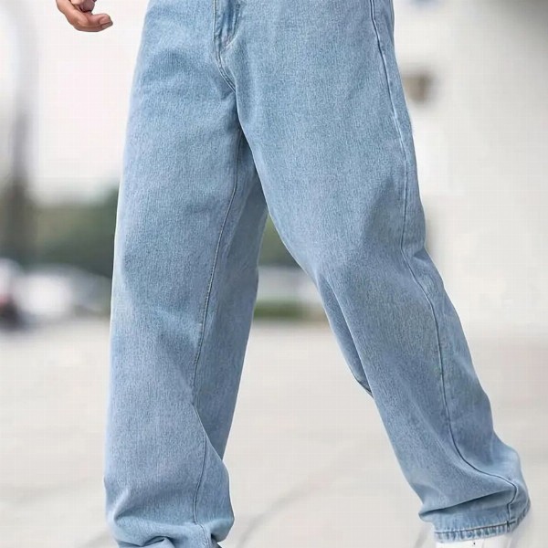 ASHTOM Men Denim Loose Fit Baggy Jeans