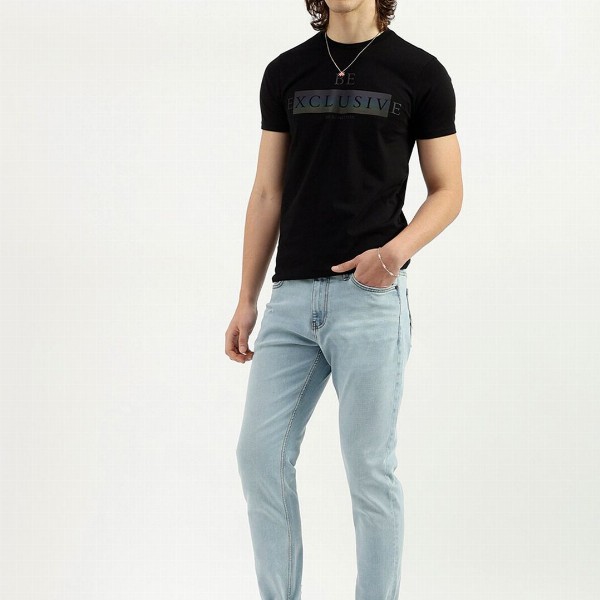 United Colors of Benetton Men Mid-Rise Slim Fit Heavy Fade Jeans