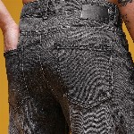 HERE&NOW Men Mid-Rise Acid Wash Crinkled Heavy Fade Pure Cotton Baggy Fit Jeans