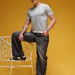 HERE&NOW Men Mid-Rise Acid Wash Crinkled Heavy Fade Pure Cotton Baggy Fit Jeans