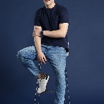 Mast & Harbour Men Slim Tapered Fit Low Distress Light Fade Stretchable Jeans