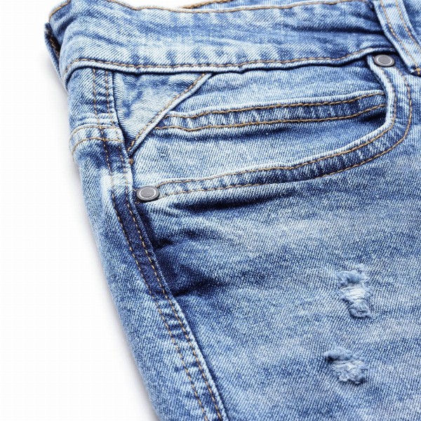 Mast & Harbour Men Slim Tapered Fit Low Distress Light Fade Stretchable Jeans