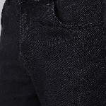 Kotty Men Black Jean Straight Fit Low-Rise Clean Look Stretchable Jeans