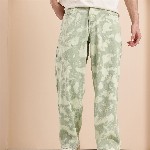 Mast & Harbour Men Printed Baggy Fit Jeans
