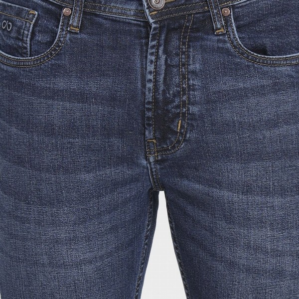 JADE BLUE Men Slim Fit Mid-Rise Light Fade Cotton Stretchable Jeans