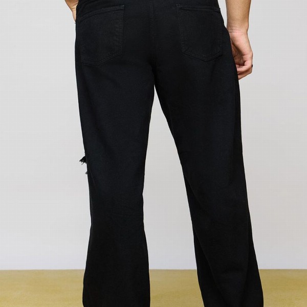 Xee Men Classic Relaxed Fit Slash Knee Stretchable Jeans