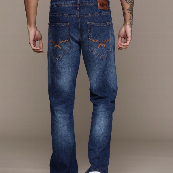 The Roadster Lifestyle Co. Men Bootcut Light Fade Stretchable Jeans