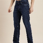 HERE&NOW Men Smart Bootcut Light Fade Stretchable Jeans