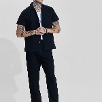 Snitch Men Black Baggy Fit Mid-Rise Dark Shade Jeans