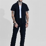 Snitch Men Black Baggy Fit Mid-Rise Dark Shade Jeans