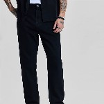 Snitch Men Black Baggy Fit Mid-Rise Dark Shade Jeans