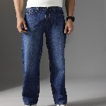 FCUK Men Smart Mid-Rise Light Fade Baggy Pure Cotton Jeans