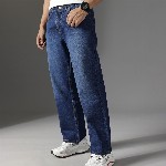 FCUK Men Smart Mid-Rise Light Fade Baggy Pure Cotton Jeans