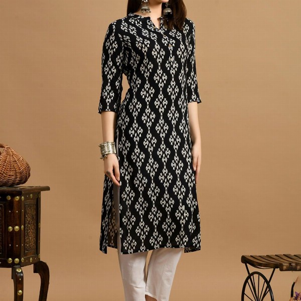 GLOWWORLD Geometric Printed Straight Kurta