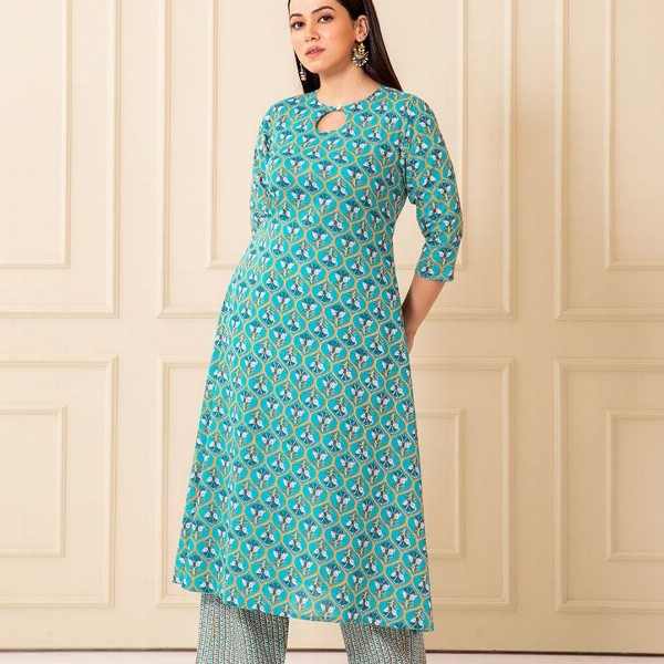 NUD Women Ethnic Motifs Printed Daily Cotton A-Line Kurta