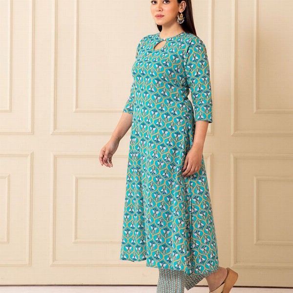 NUD Women Ethnic Motifs Printed Daily Cotton A-Line Kurta