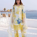 Royal Export Women Embroidered Floral Printed  i Style Kurta with Trouser & Dupatta