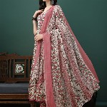 KALINI Floral Printed Pure Cotton Anarkali Kurta With Trousers & Dupatta