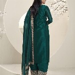 Seerat Ethnic Motifs Embroidered Sequinned Silk Georgette Kurta with Palazzo & Dupatta