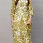 GoSriKi Floral Embroidered Thread Work Regular Kurta