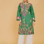 HOUSE OF KARI Women Ethnic Motifs Embroidered Aari Work Straight Kurta
