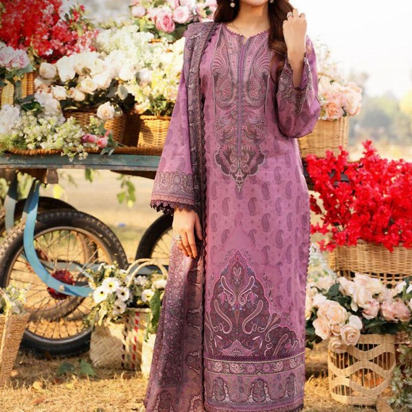 KALINI Ethnic Motifs Printed Notch Neck Straight Kurta With Trousers And Dupatta
