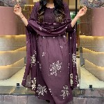 GoSriKi Floral Printed Round Neck Anarkali Kurta With Trousers & Dupatta