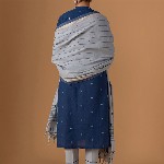 WOMEN PLUS Women Ethnic Motifs Embroidered Regular Thread Work Pure Cotton Kurta with Trousers & With Dupatta