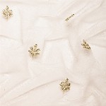 VAIRAGEE Off White Floral Embroidered Net Saree