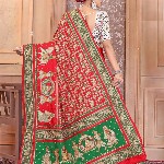 CRAFTYSTYLES Kalamkari Silk Blend Saree