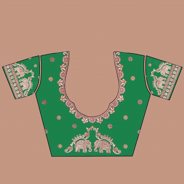 CRAFTYSTYLES Kalamkari Silk Blend Saree