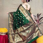 Dhyey Fashion Floral Zari Banarasi Saree