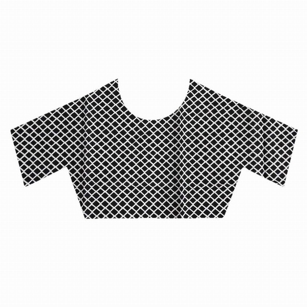 Pinkcity Trade World Geometric Printed Pure Cotton Mulmul Bagru Saree