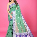CRAFTYSTYLES Woven Design Zari Pure Chiffon Banarasi Saree