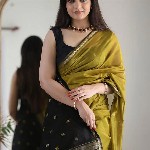 KALINI Woven Design Zari Banarasi Saree