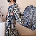 KALINI Ethnic Motifs Ready to Wear Dabu Saree