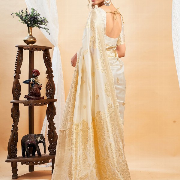 KALINI Woven Design Banarasi Saree With Blouse Piece