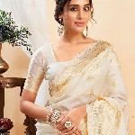 KALINI Woven Design Banarasi Saree With Blouse Piece