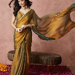 kasee Embroidered Silk Blend Ready to Wear Saree