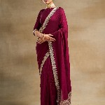 kasee Embroidered Pure Silk Saree